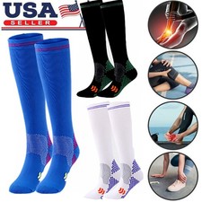 Calf Compression Sleeve Ankle Brace Leg Support Socks Foot Fasciitis Pain Relief