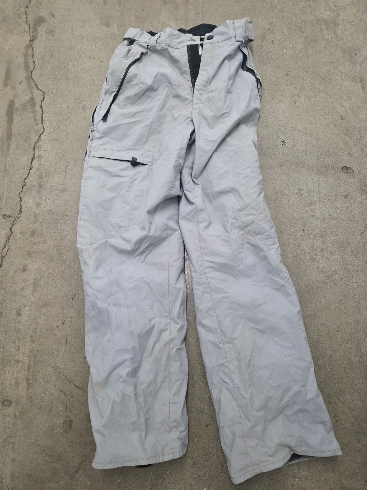 Body Glove Snowboarding Baggy Snow Pants Gray Vintage Men Medium OBO