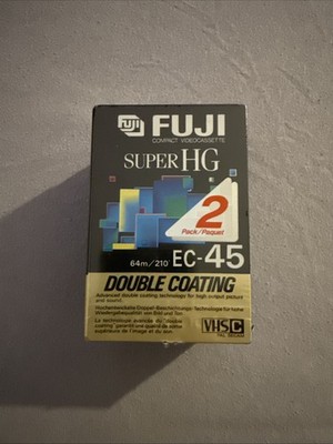Fuji Super HG EC-45 / Double Coating / VHS-C Kassette 64m/210 / NEU