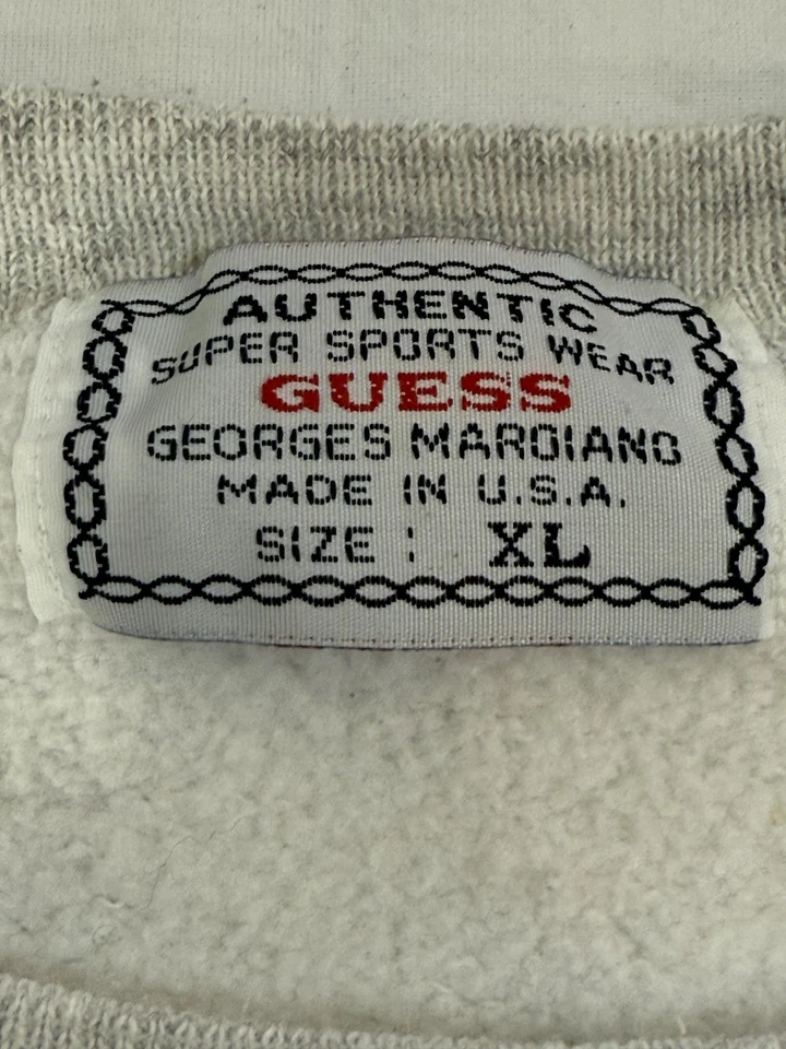 Vintage Guess Sweatshirt Mens XL Knitwear Crest Embroidered Pullover USA 90s Foto 3 de 4