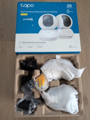 Tapo C210 2K Pan Tilt Security Camera  WiFi Indoor Home App 2 pack Open Box