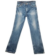 Wrangler Mens Jeans 35x36 Blue Classic Fit Straight Leg Denim Pants 13MZWZPW