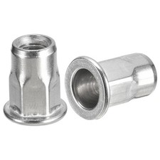 M5 Half Hex Body Rivet Nut, 60pcs 304 Stainless Steel Threaded Insert Nuts