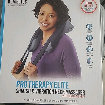 HOMEDICS ~ PRO THERAPY ELITE ~ Shiatsu and Vibration Neck Massager With Heat-NEW