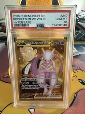 Team Rocket's Mewtwo ex 240/182 Hyper Rare Destined Rivals, PSA 10.