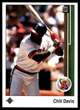 Chili Davis 1989 Upper Deck #126 Angels MLB READ FREE SHIPPING AutographDen