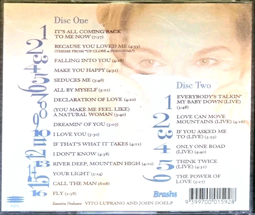 CELINE DION "Falling Into You" RARE AUSSIE ONLY "BRASHS" 2CD w/6 LIVE TRACKS - Image 3 of 3