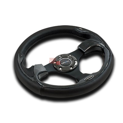 NRG ST-001CBL CAR/AUTO 320MM ALUMINUM SPOKES PILOTA STYLE LEATHER STEERING WHEEL