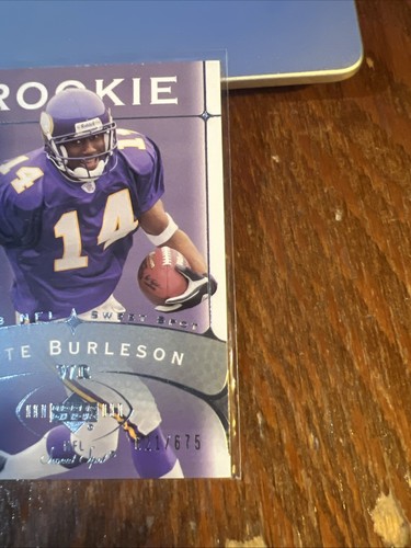 Nate Burleson 2003 Upper Deck Sweet Spot Rookie Card RC #161 Vikings /675 - Picture 2 of 7