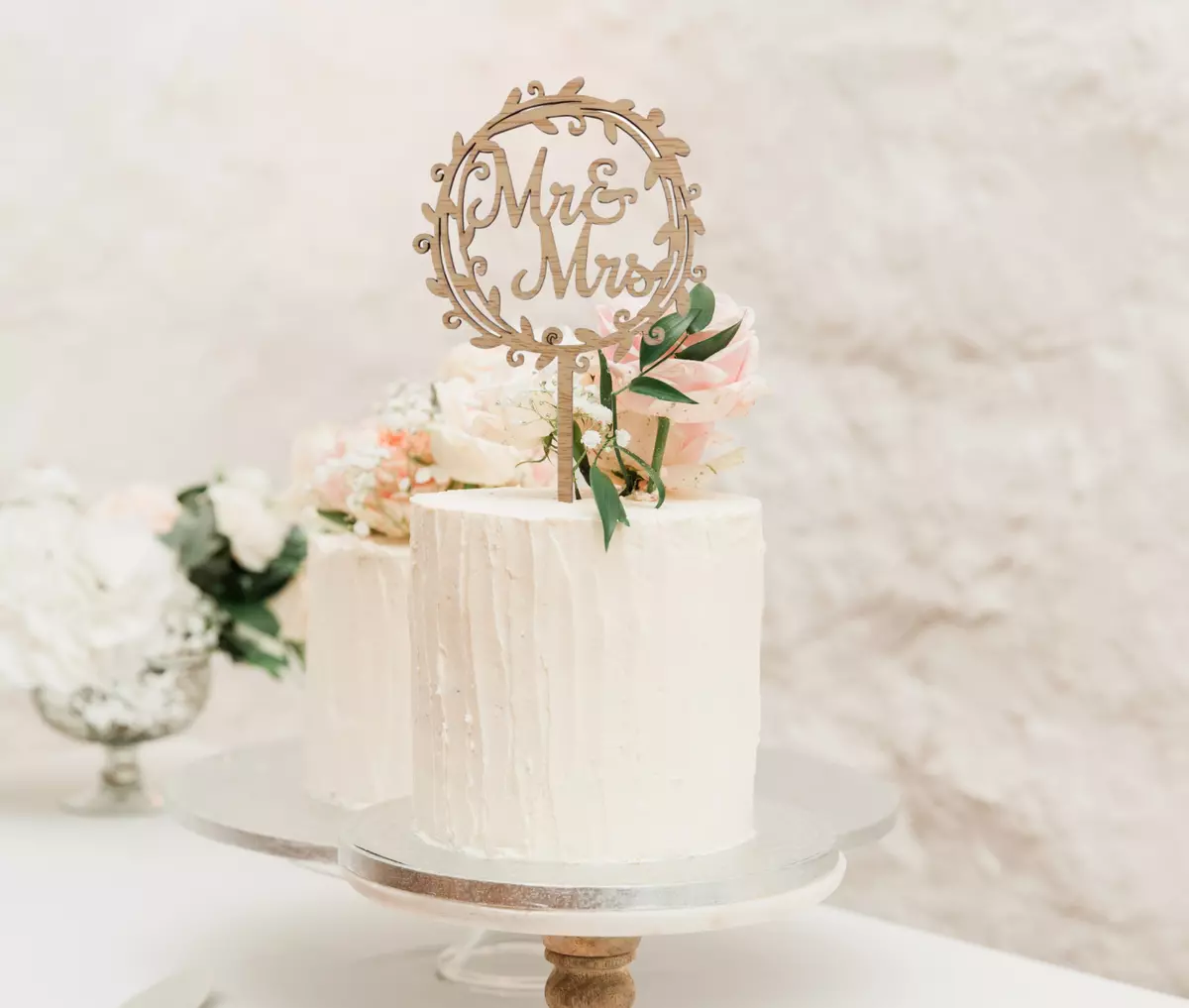 Love Wedding Cake Rustic Wooden Topper Mr And Mrs Decoration Keepsake 15x9cm