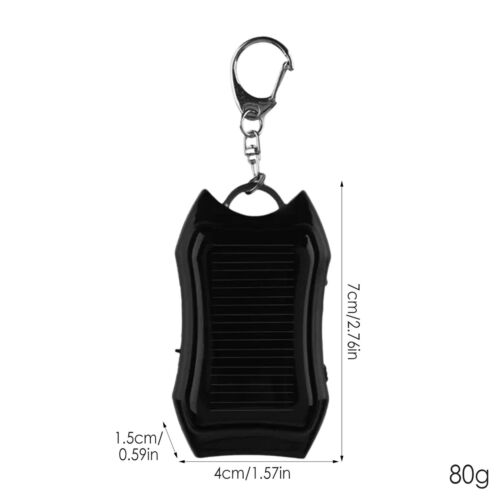 Portable 1500mAh Keychain Solar Battery Power Bank Keychain Charger with 3 LED
