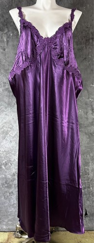 Vertigneax / VX Intimate Full Length Satin Purple Nightgown sz 6X (15151) NWT