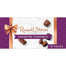 Russell Stover Assorted Caramels Milk and Dark Chocolate 9 Ounce Gift Box