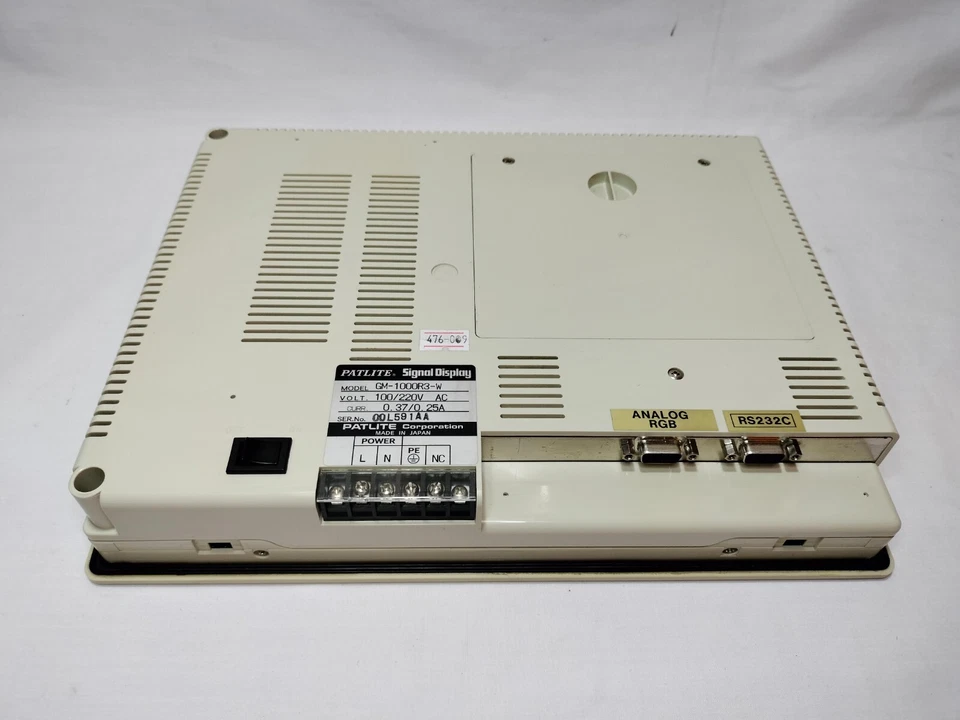 Patlite GM-1000R3-W GM1000R3W Signal Display 100/220VAC 0.37/0.25A Made in Japan - Image 3 of 4