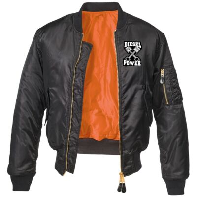 Herren Bomberjacke Pilotenjacke DIESEL POWER Kraftfahrer trucker tuning lkw auto