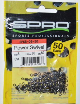 spro power swivel size 6 80lb test 50 per pack spsb-06-50 | eBay