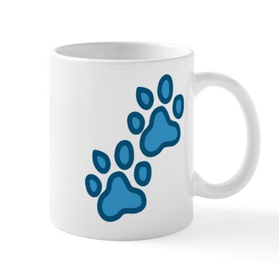 CafePress Dog Paw Prints Mug 11 oz Ceramic Mug (744941876)