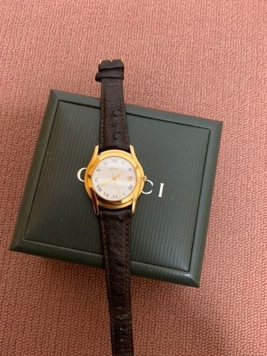 GUCCI 5400M Leather Belt Men's Watch 