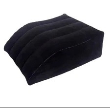 Wedge Pillow for Legs- Inflatable Elevation Pillows for Swelling/Black