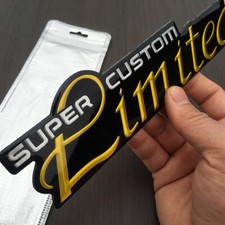 1x Super Custom Limited Car Side Fender Rear Trunk Emblem Badge Decals 1x Super Custom Limited Car Side Fender Rear Trunk Emblem Badge Decals