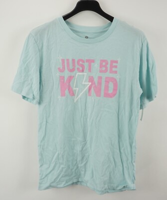 New Stunner California Just be Kind Lightning Graphic T-Shirt Women's Large Blue