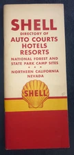 1950 N. California Nevada n/ road map Shell oil gas Where to Stay see pictures