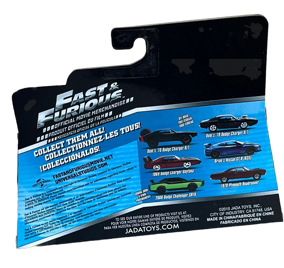 Dodge Charger R/T Jada Fast And Furious Dom’s 70 1:43 Die-cast Limited Nuevo 🛞 Foto 4 de 4