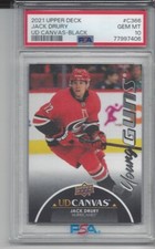 JACK DRURY 2021 UPPER DECK YOUNG GUNS CANVAS BLACK SSP RC #366 PSA 10 GEM POP 5