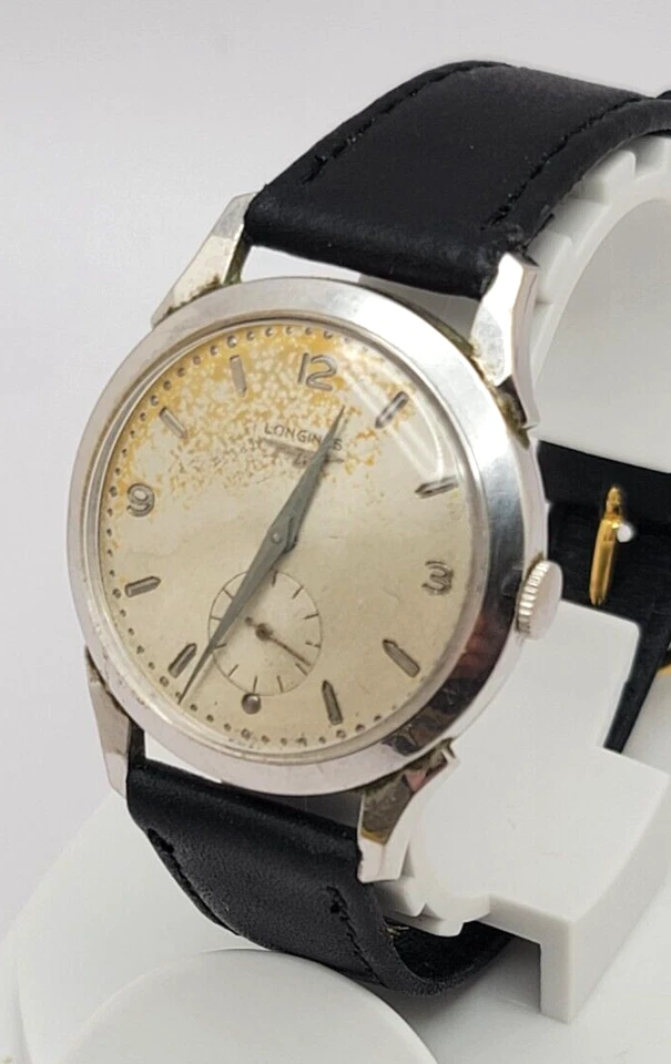 Reloj Longines Hombre Vintage Lleno de Oro Cuerda Manual Funciona (daño en el dial). Foto 3 de 4