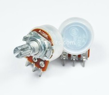 3 pcs Alpha 100KA / A100K / 100K Audio pot Potentiometer 15mm 1/4W