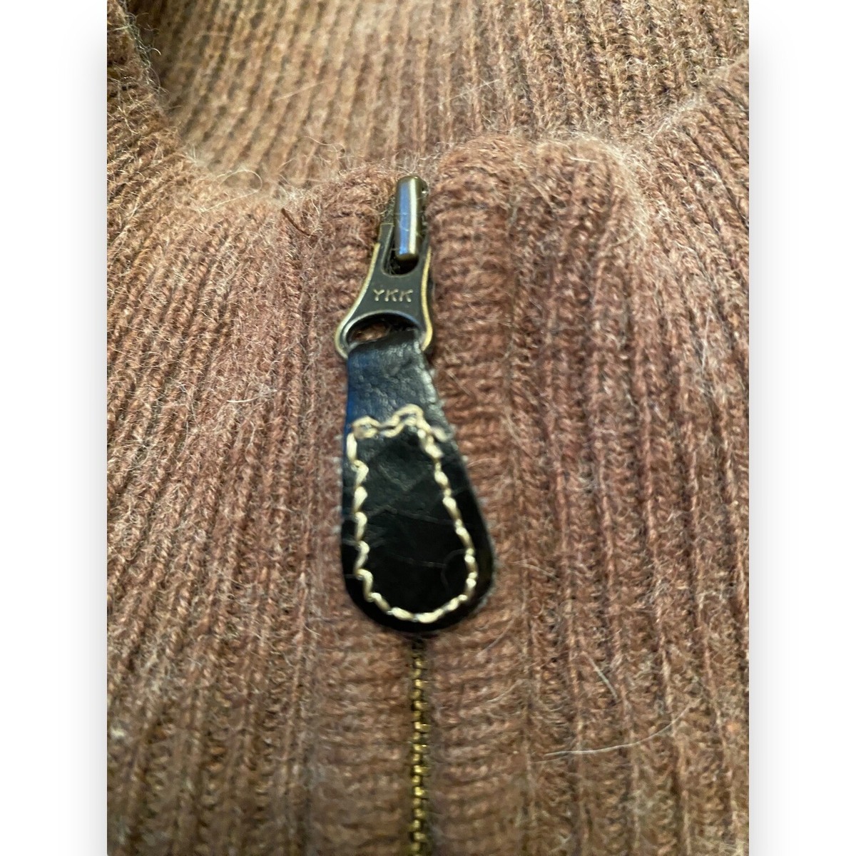Irelandseye Wool Sweater Men’s XL Brown Quarter Zip Pullover Long Sleeve View 2
