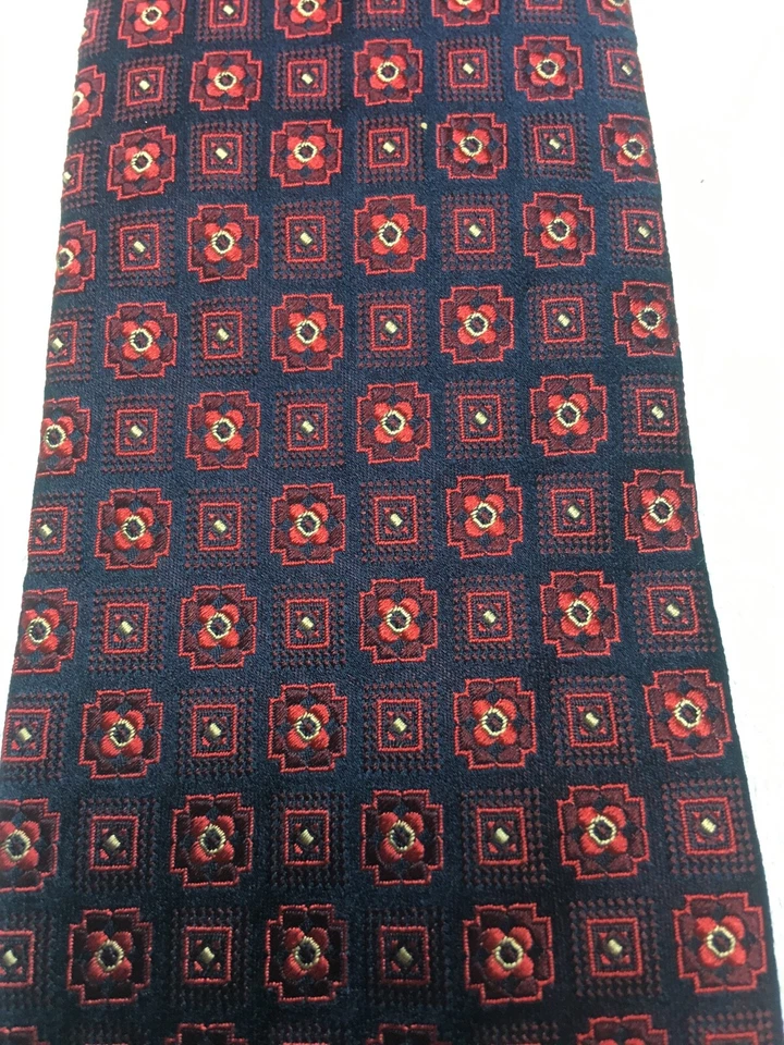 BANANA REPUBLIC CORBATA HOMBRE AZUL MARINO CON BORGOÑA Y ROJO 3,75 X 59 Foto 3 de 4