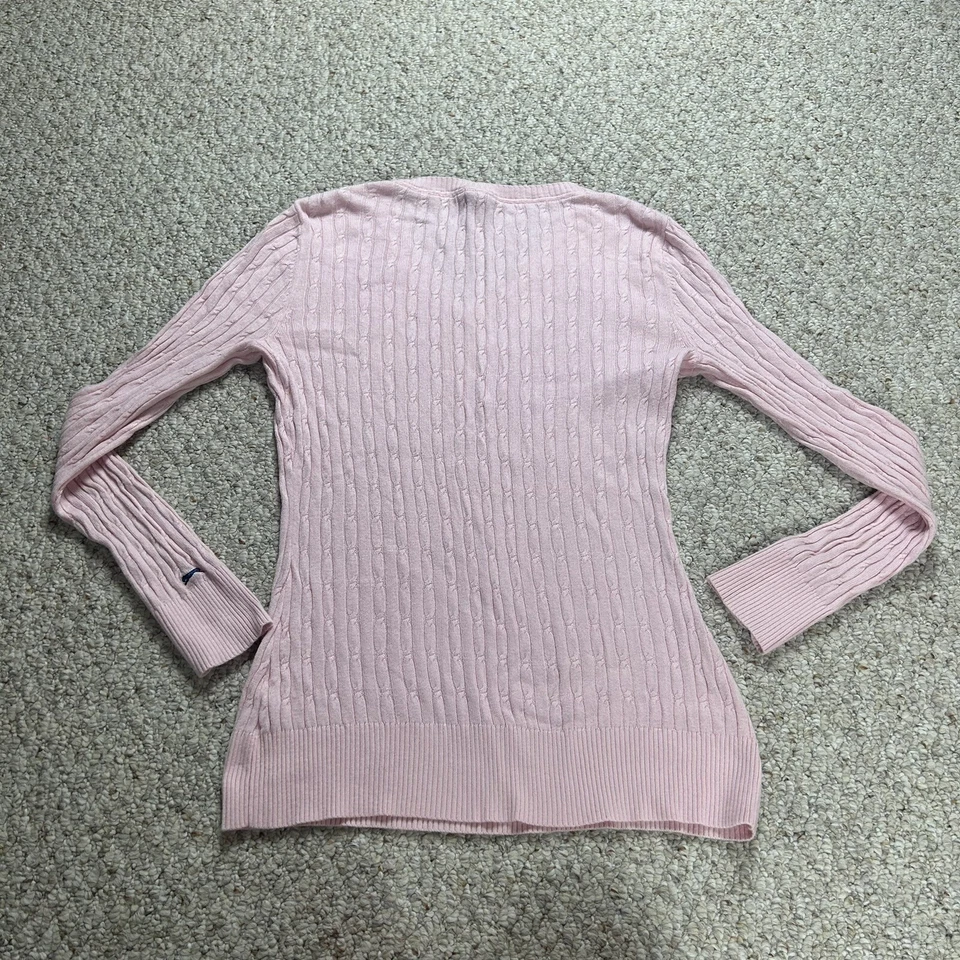 Le Tigre V 领毛衣女式中号复古粉色紧身针织套衫 — 第 4/4 张图片