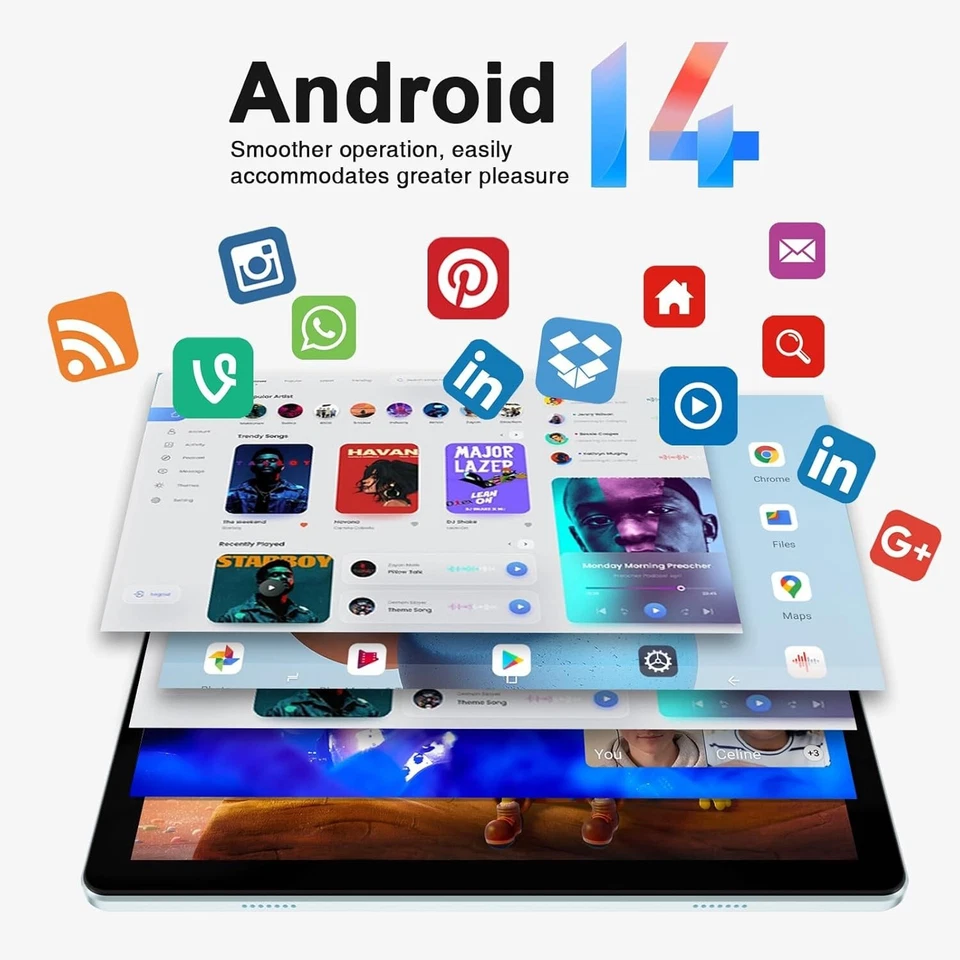 DOOGEE T10W Tablet Android 14 10 inch Tablet 9GB+128GB 8000mAh Unlocked Daul SIM - Image 2 of 4