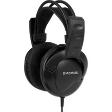 KOSS 194697 UR20 8Ft Over the Head On Ear Stereo Headphones 3.5mm Wired Black