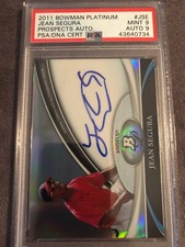 2011 Bowman Platinum Jean Segura LA Angels Prospect Auto PSA/DNA 9 💎 POP 1