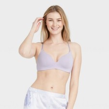 Auden Womens Wirefree Bra Nursing Clips Violet size 38DD New