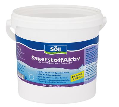 Söll SauerstoffAktiv 2,5 kg für 25000L Teichpflege gegen akuten Sauerstoffmangel