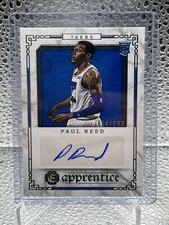 2020-21 Excalibur Apprentice Signatures Paul Reed Rookie Rc Auto #’d / 199 76ers