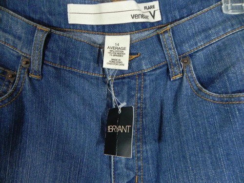 New VENEZIA womens 14 Average Stretch Blue JEANS Flare Medium Denim NWT h27 - Picture 7 of 8