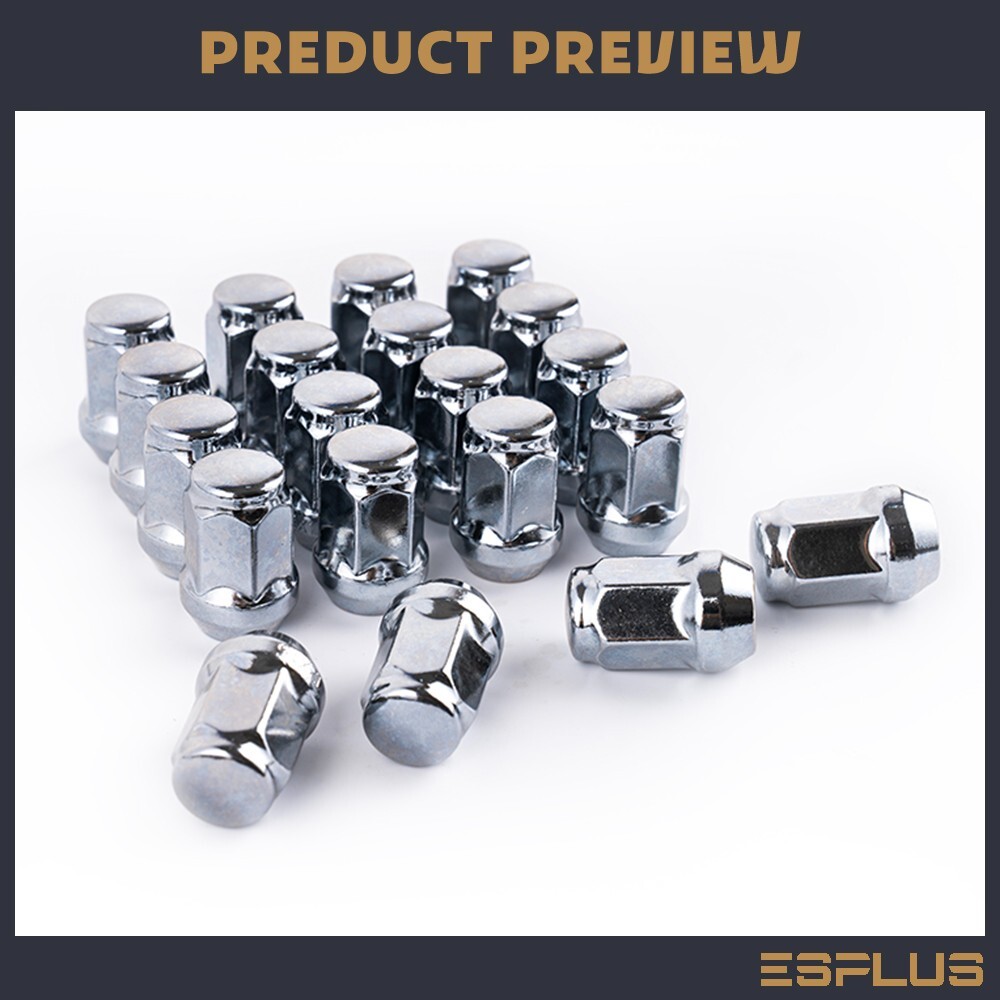 16 Pc Mitsubishi Lug Nut M12x1.5 Chrome Fit 4Lug Lancer/Mirage