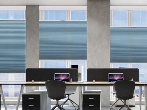 Persulix Clearance Room Darkening Blackout Blue Cellular Shade Honeycomb Blind - Picture 3 of 15