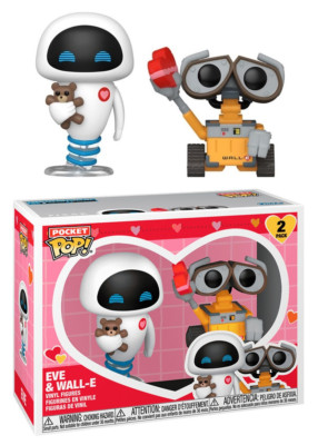 Funko Pocket Pop! Disney*EVE [ca. 4,8cm] & WALL·E [ca. 3,8cm]*Valentine*NEU*OVP
