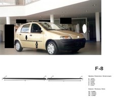 Zierleiste Seitenschutz Türschutz für Fiat Punto II 5 Türen 99-11 Ford Edge 2014