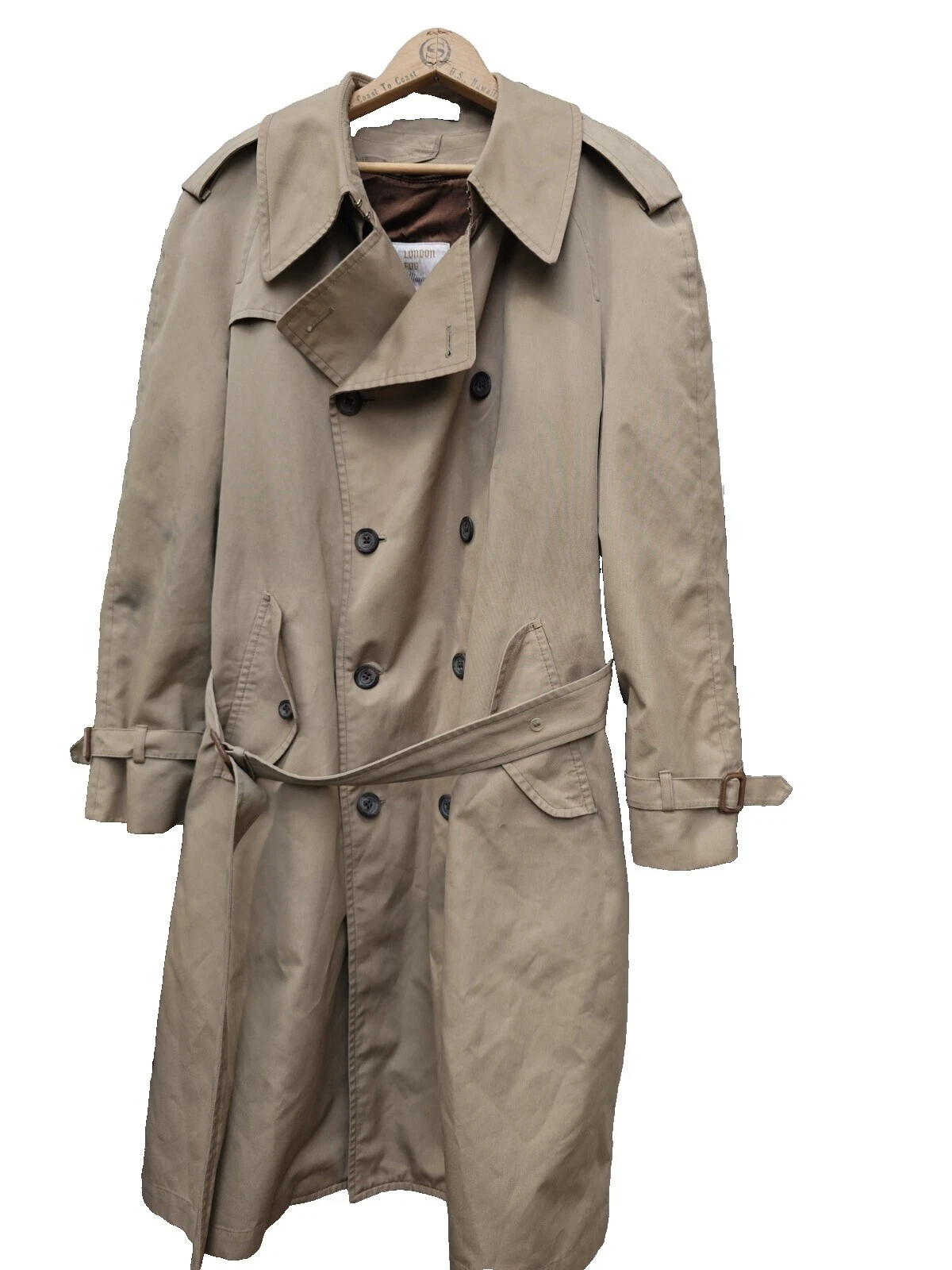 Marrón Trench London Fog abrigos, chaquetas y chalecos para hombres