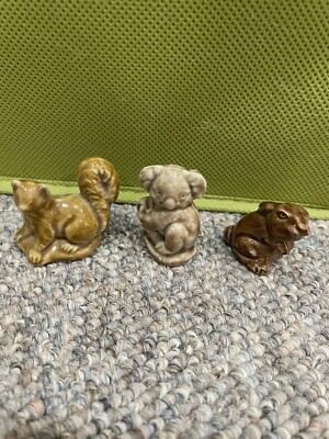 Lot of 3 WADE FIGURINES RED ROSE TEA VTG  Bunny Squirrel Koala