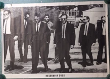 RARE! XL Vintage Reservoir Dogs Black & White Movie Poster 54x38, Printed in UK