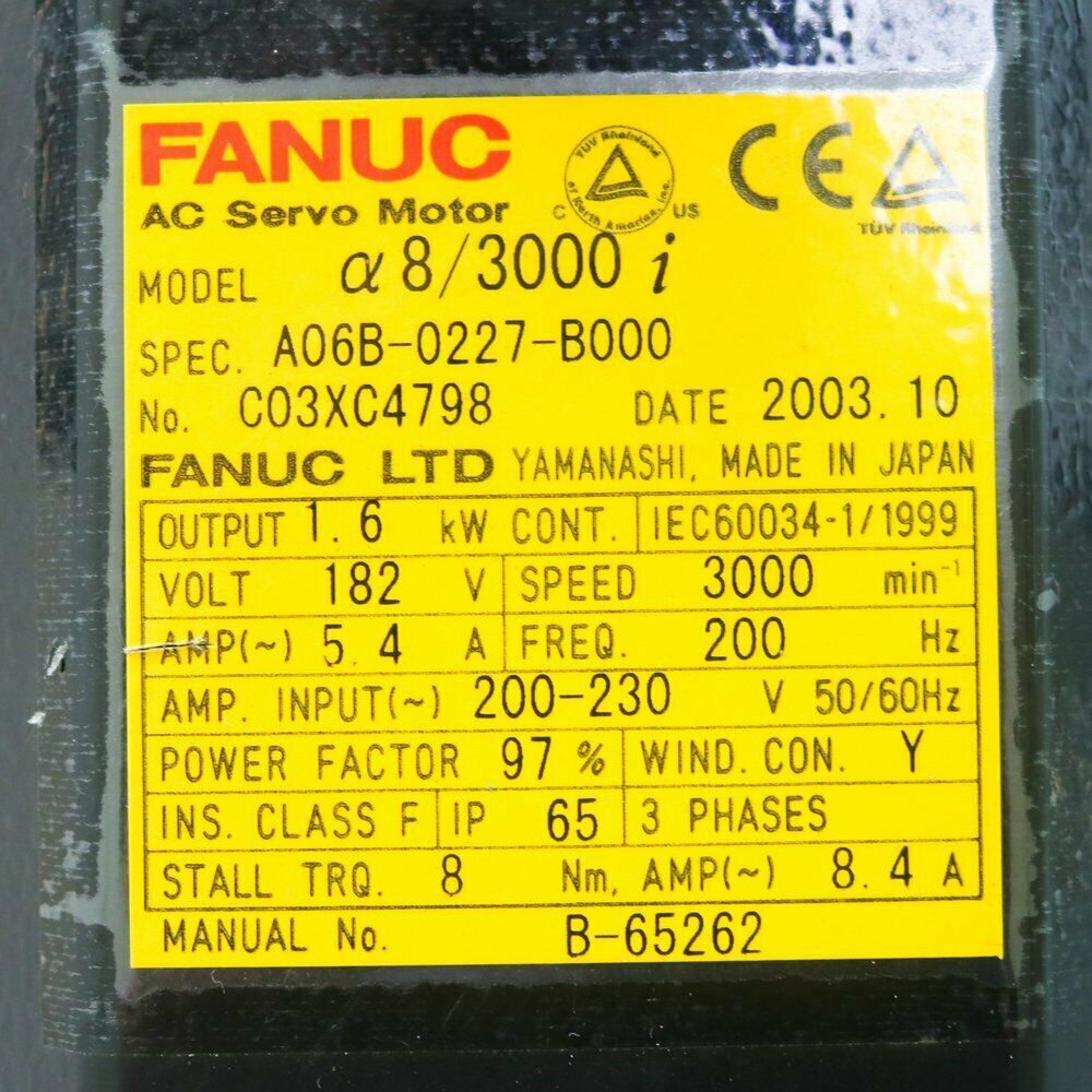 A06B-0227-B000 For FANUC Used Servo Motor Free Shipping | eBay A06B-0227-B000 For FANUC Used Servo Motor Free Shipping | eBay