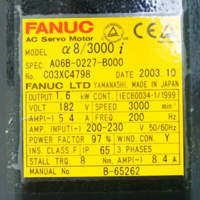 A06B-0227-B000 For FANUC Used Servo Motor Free Shipping | eBay A06B-0227-B000 For FANUC Used Servo Motor Free Shipping | eBay