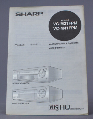 Bedienungsanleitung für VHS Videorecorder Sharp VC-M21FPM VC-M41FPM (Ref# P-338)